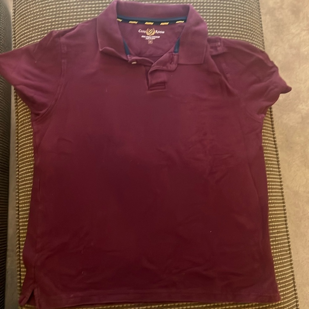 EUC Club Room collared shirt size medium maroon